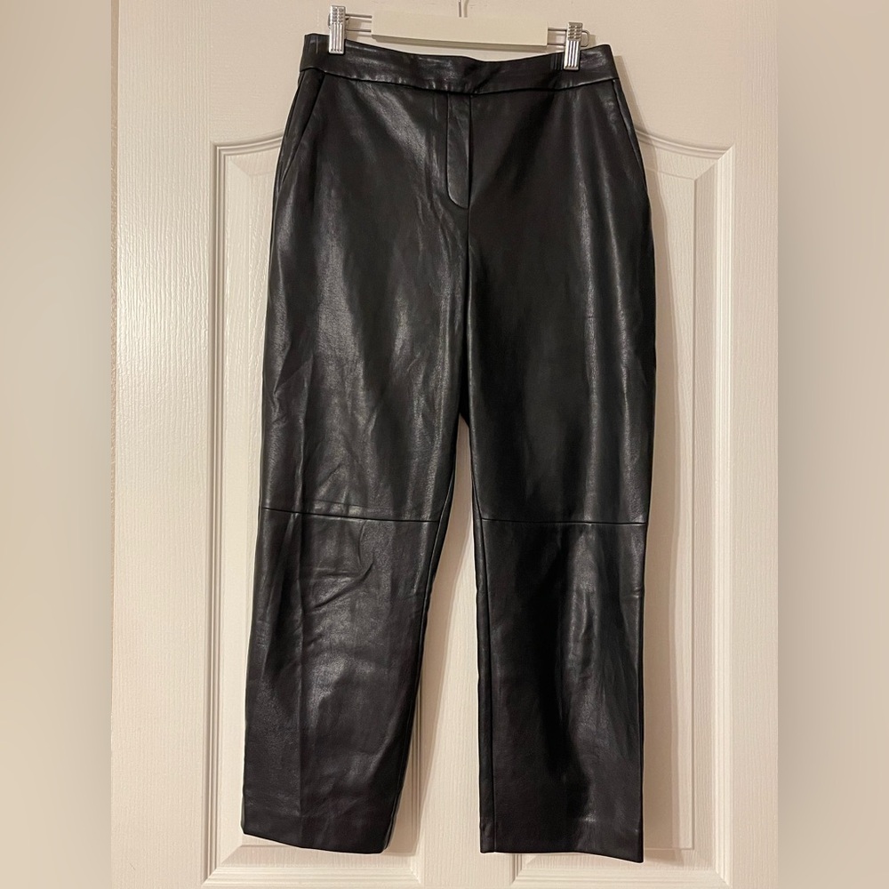Babaton Black Pleather Trousers